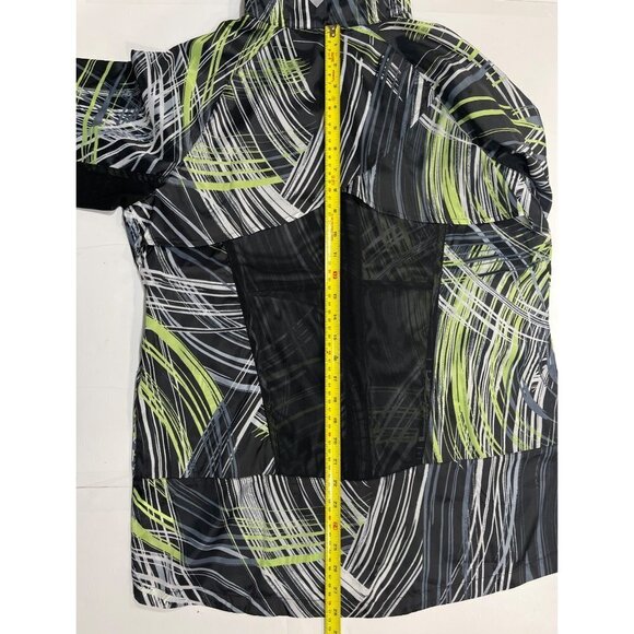 NWT Rise by LuLaRoe Determined Athletic Zip Jacket Small Black Green Hi-Low Vent - Picture 14 of 16